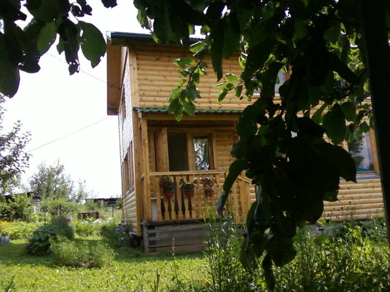 Красим деревянный дом