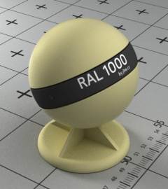 Краска цвета ral 1000 зелёно-бежевая.