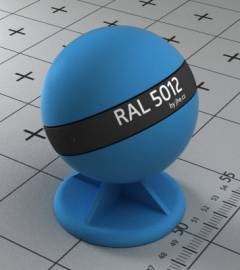 Краска цвета ral 5012 светло-синяя.