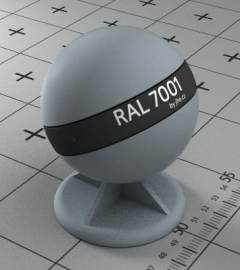 Краска цвета ral 7001 серебристо-серая.