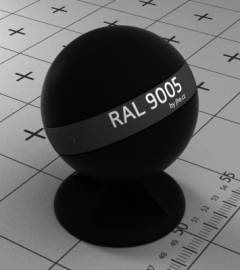 Краска цвета ral 9005 темно-черная.